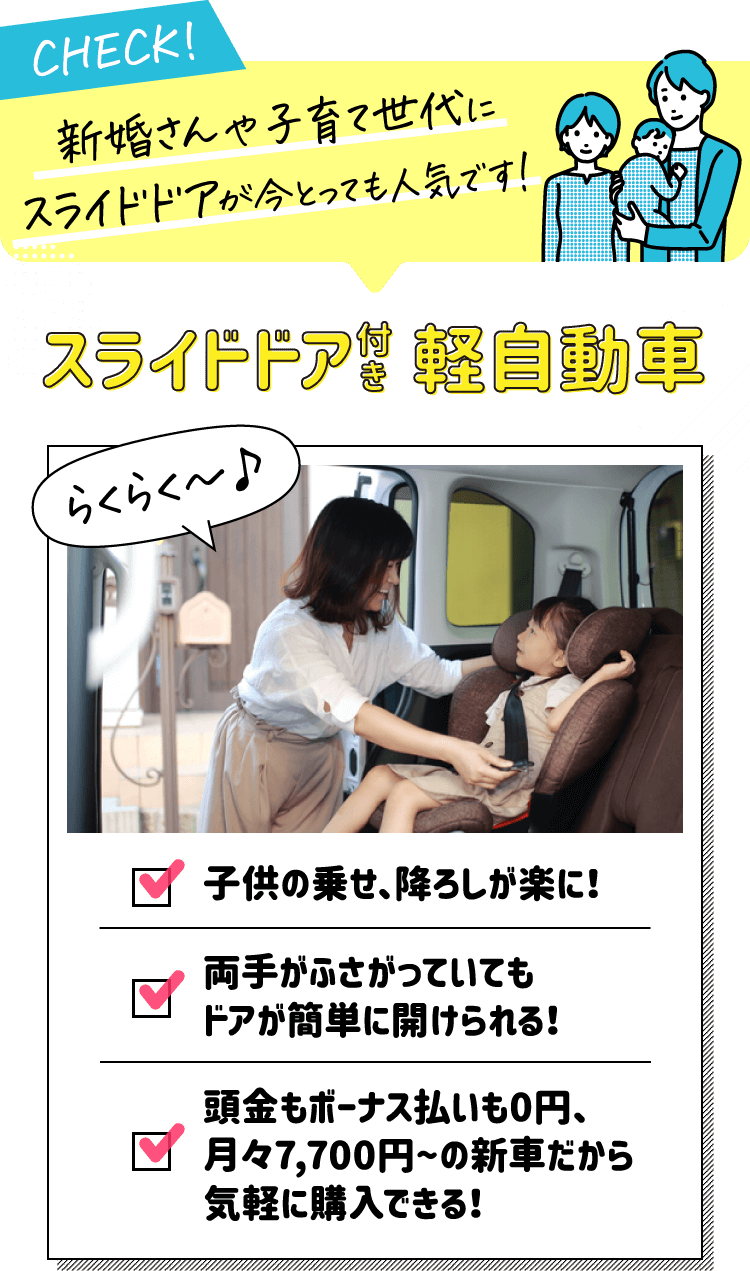 スライドドア付き軽自動車